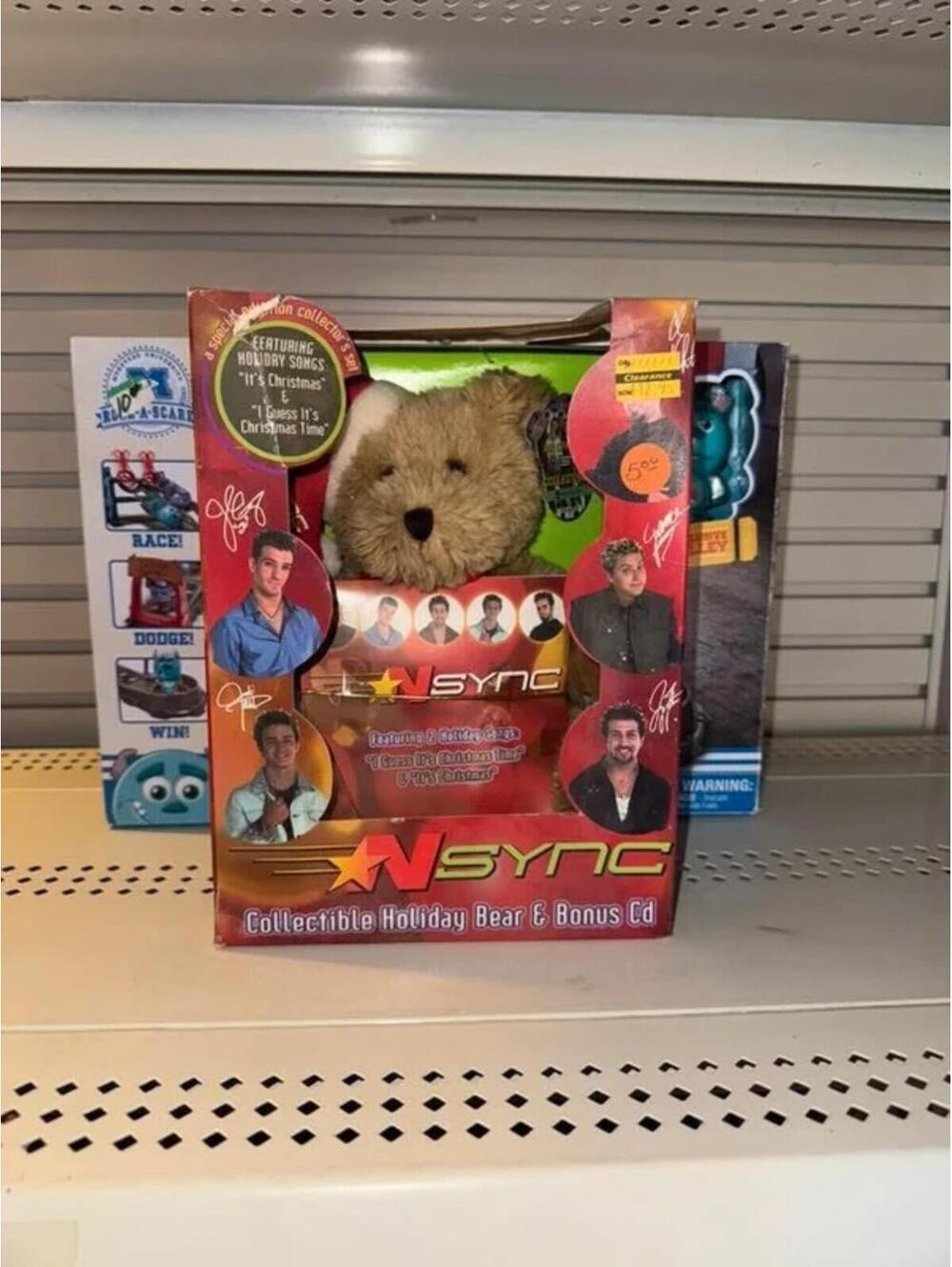 NSYNC Collectible Holiday Bear With Bonus Music CD